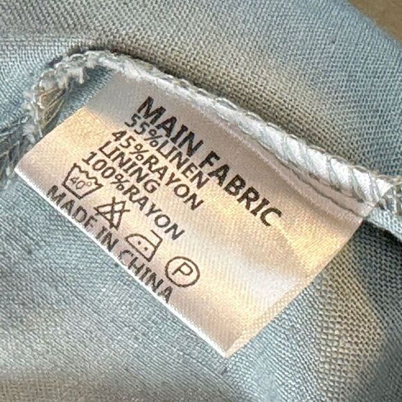 Madison The Label Women's Blue Linen Blend Wrap Midi A-Line Dress Women's XS - Picture 4 of 10